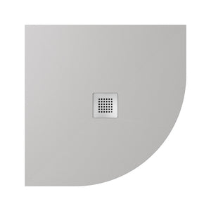 Piatto doccia semicircolare 80x80cm in marmoresina grigio effetto pietra | Kos