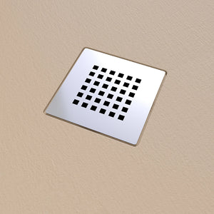 Piatto doccia semicircolare 80x80cm in marmoresina marrone effetto pietra | Kos