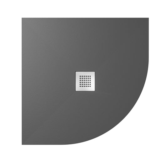 Piatto doccia semicircolare 80x80cm in marmoresina nero effetto pietra | Kos