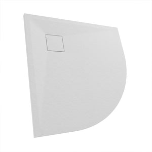 Piatto doccia 90x90 cm semicircolare colore bianco effetto pietra | Samos