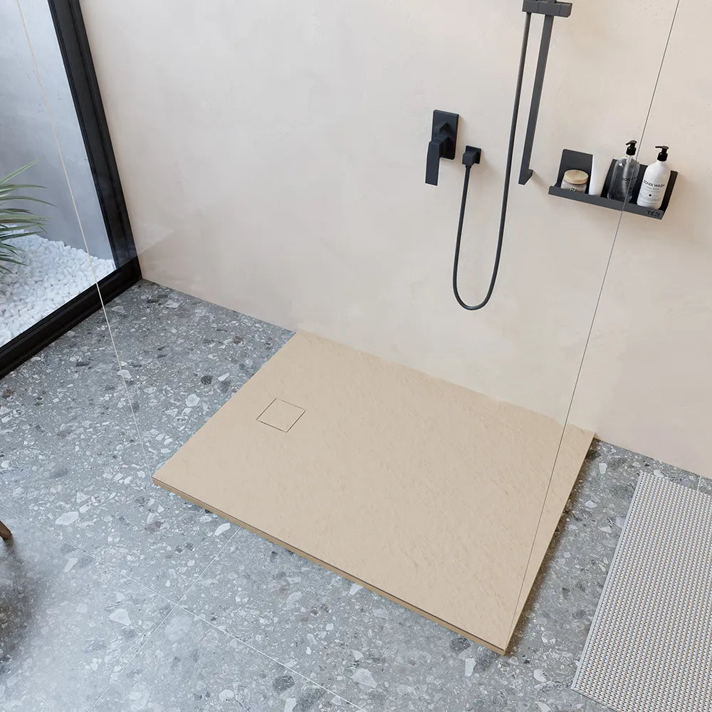 Piatto doccia 70x120 cm colore avorio effetto pietra | Samos