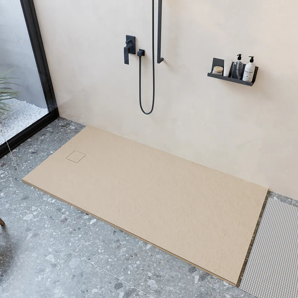 Piatto doccia 70x160 cm colore avorio effetto pietra | Samos