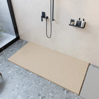 Piatto doccia 80x180 cm colore avorio effetto pietra | Samos