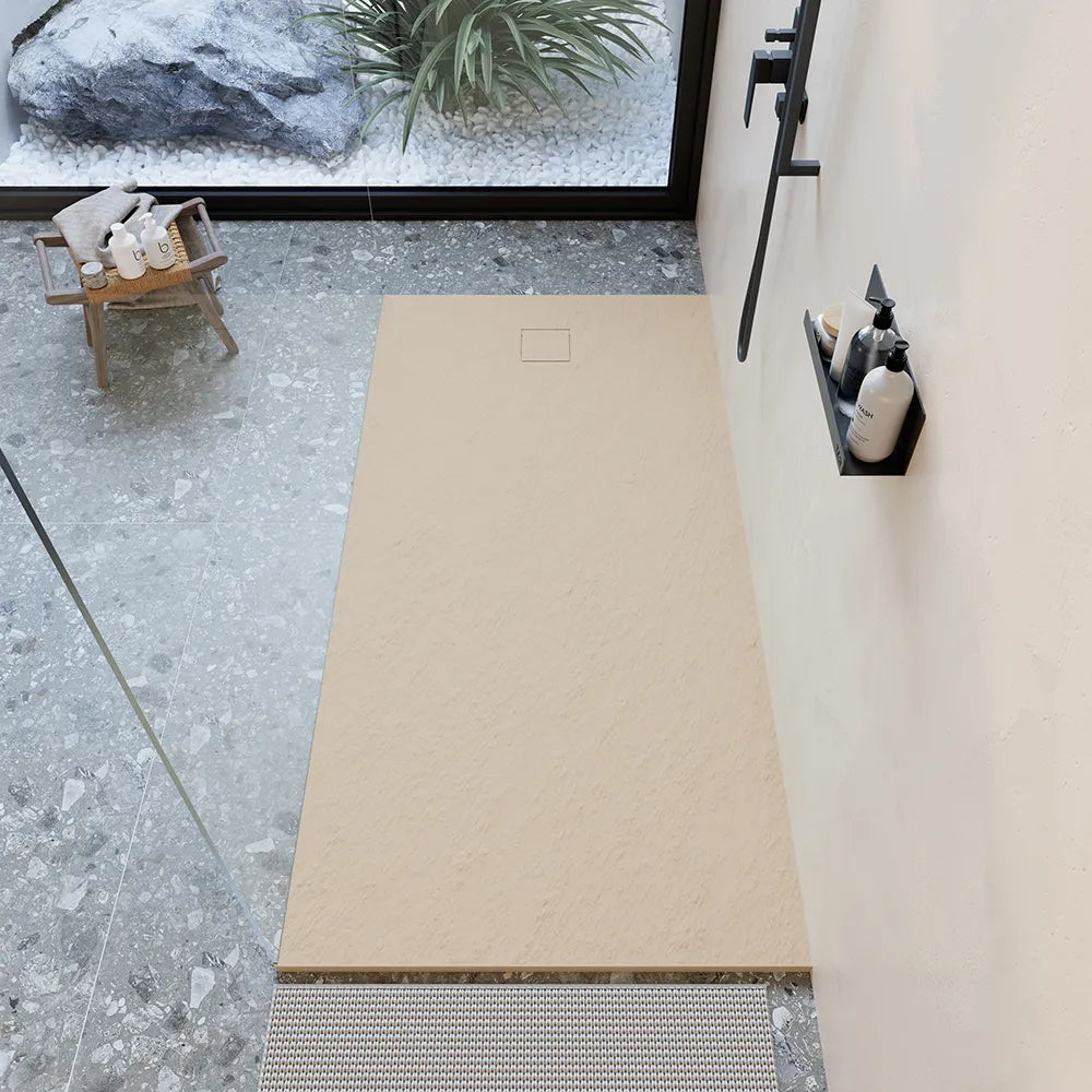 Piatto doccia 70x160 cm colore avorio effetto pietra | Samos