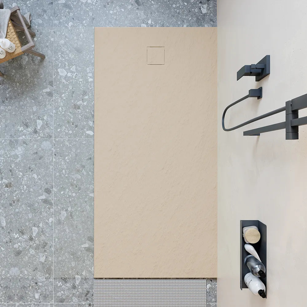 Piatto doccia 90x170 cm colore avorio effetto pietra | Samos