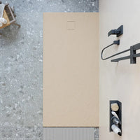 Piatto doccia 90x170 cm colore avorio effetto pietra | Samos