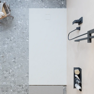 Piatto doccia 80x160 cm colore bianco effetto pietra | Samos