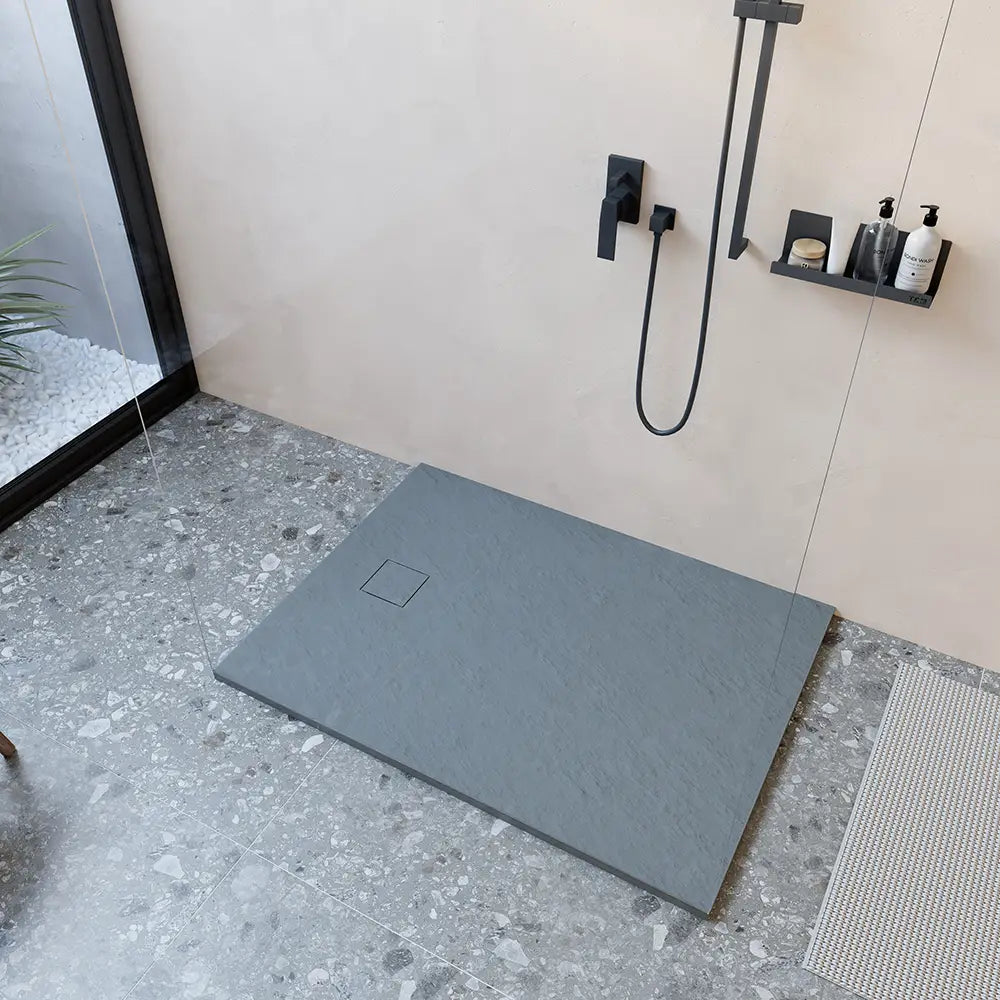 Piatto doccia 70x100 cm colore grigio effetto pietra | Samos