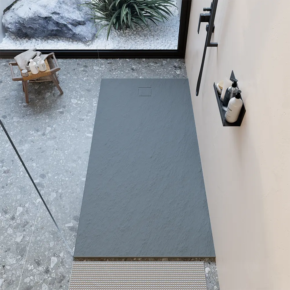 Piatto doccia 80x170 cm colore grigio effetto pietra | Samos