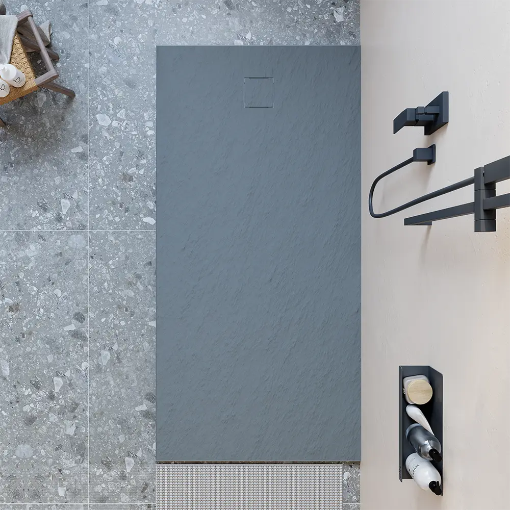Piatto doccia 80x170 cm colore grigio effetto pietra | Samos