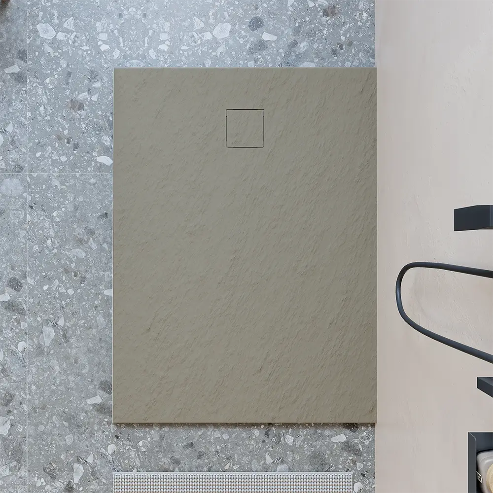 Piatto doccia 70x140 cm colore marrone effetto pietra | Samos