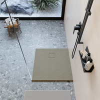 Piatto doccia 80x80 cm colore marrone effetto pietra | Samos