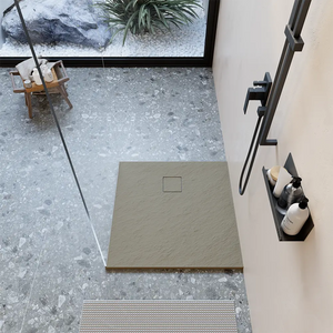 Piatto doccia 80x80 cm colore marrone effetto pietra | Samos