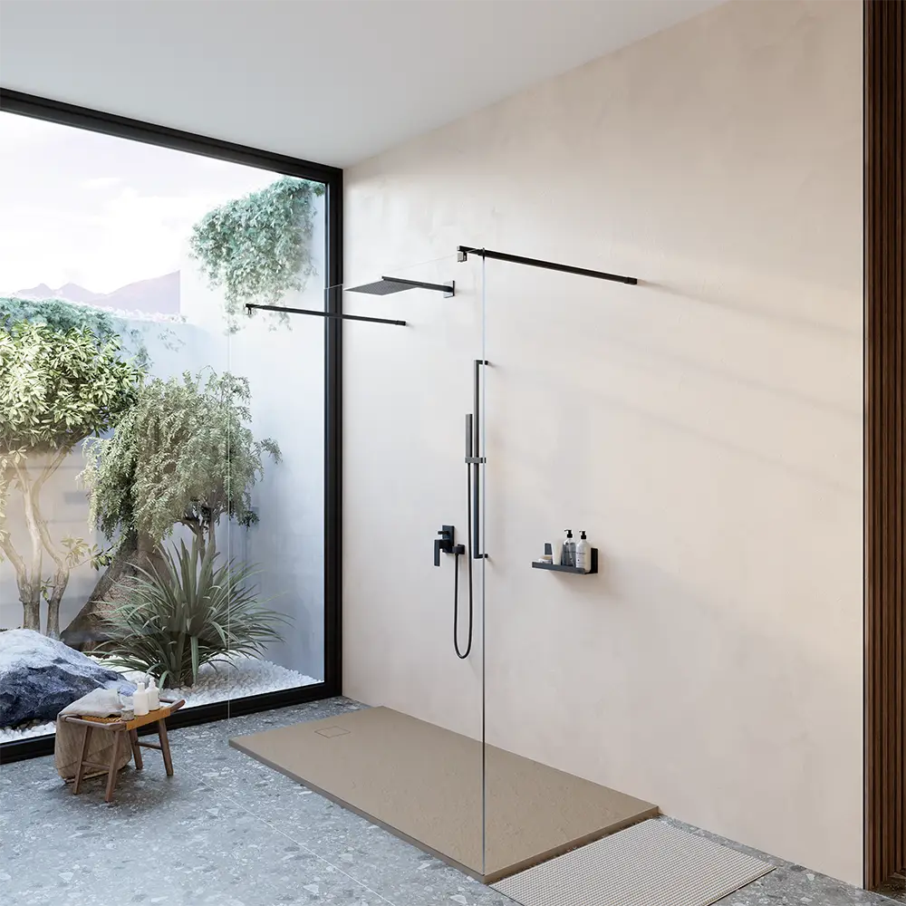 Piatto doccia 90x180 cm colore marrone effetto pietra | Samos