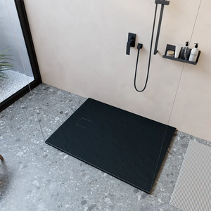 Piatto doccia 80x140 cm colore nero effetto pietra | Samos