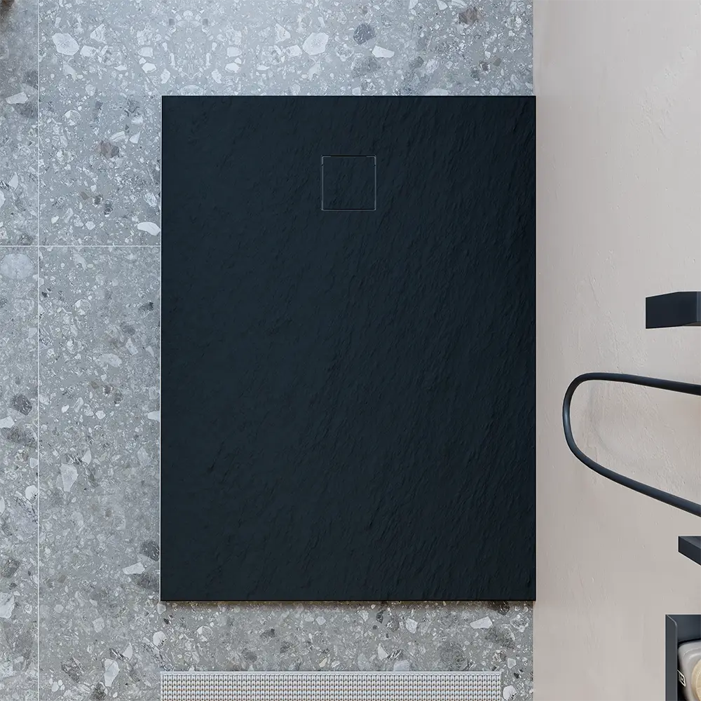 Piatto doccia 70x100 cm colore nero effetto pietra | Samos
