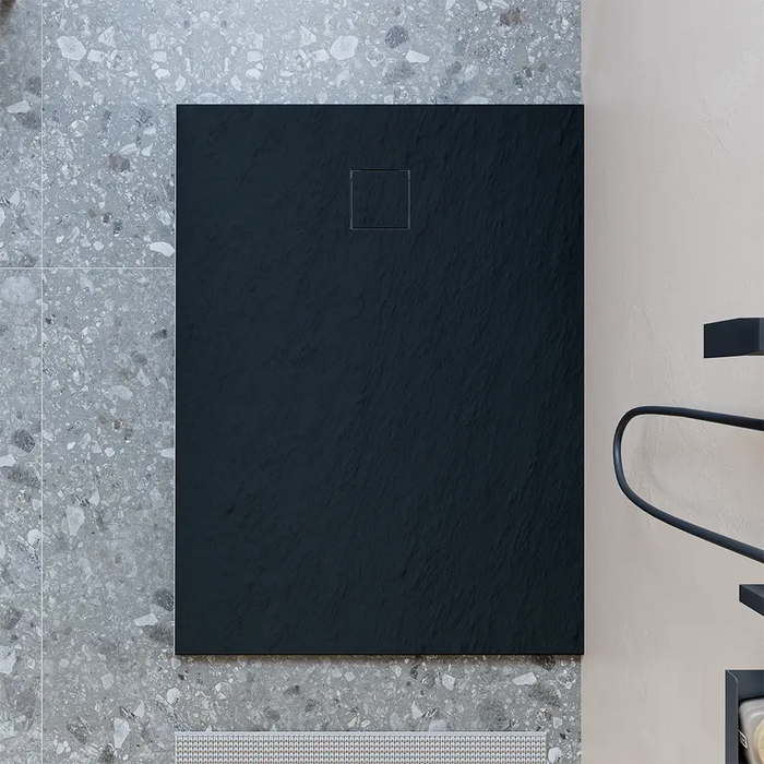 Piatto doccia 70x90 cm colore nero effetto pietra | Samos
