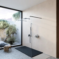 Piatto doccia 90x160 cm colore nero effetto pietra | Samos