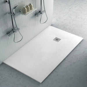 Piatto doccia su misura 70x180 Karen in resina bianco effetto pietra