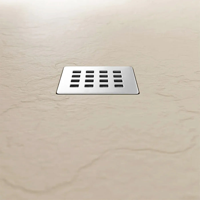 Piatto doccia su misura 80x140 Karen in resina tortora effetto pietra