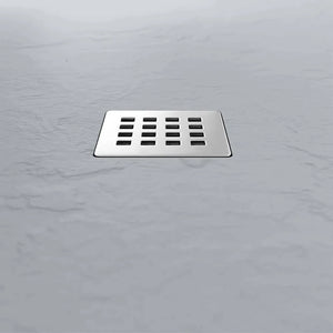 Piatto doccia su misura 80x80 Karen in resina effetto pietra grigio