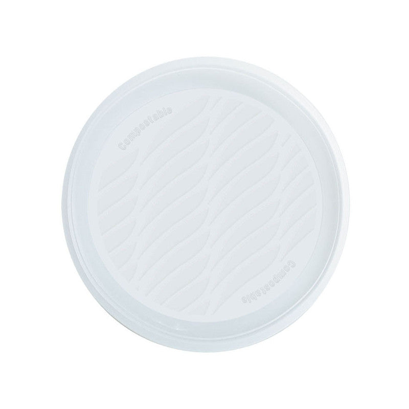 Piatto Piano Bianco Pz 15 Natural Bibo