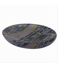 Piatto Piattino Porta Sapone Arredo Da Bagno Effetto Marmorizzato Nero Oro 59893         