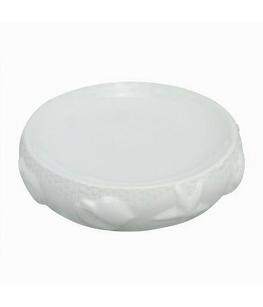 Piatto Piattino Porta Sapone Arredo Per Bagno Bianca Decorata Stile Marino 79283         