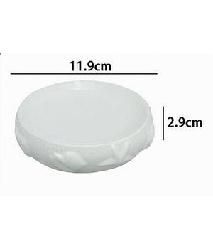 Piatto Piattino Porta Sapone Arredo Per Bagno Bianca Decorata Stile Marino 79283         