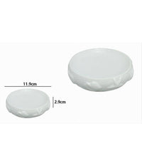 Piatto Piattino Porta Sapone Arredo Per Bagno Bianca Decorata Stile Marino 79283         