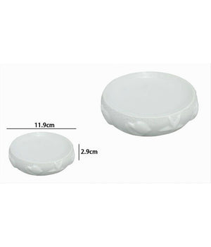 Piatto Piattino Porta Sapone Arredo Per Bagno Bianca Decorata Stile Marino 79283         