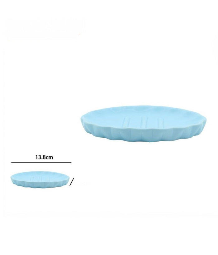 Piatto Piattino Porta Sapone Saponetta Accessori Arredo Bagno Azzurro Decorata 79944         