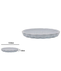 Piatto Piattino Porta Sapone Saponetta Accessori Arredo Bagno Grigio Decorata 79952         