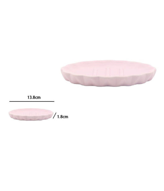 Piatto Piattino Porta Sapone Saponetta Accessori Arredo Bagno Rosa Decorata 79948         