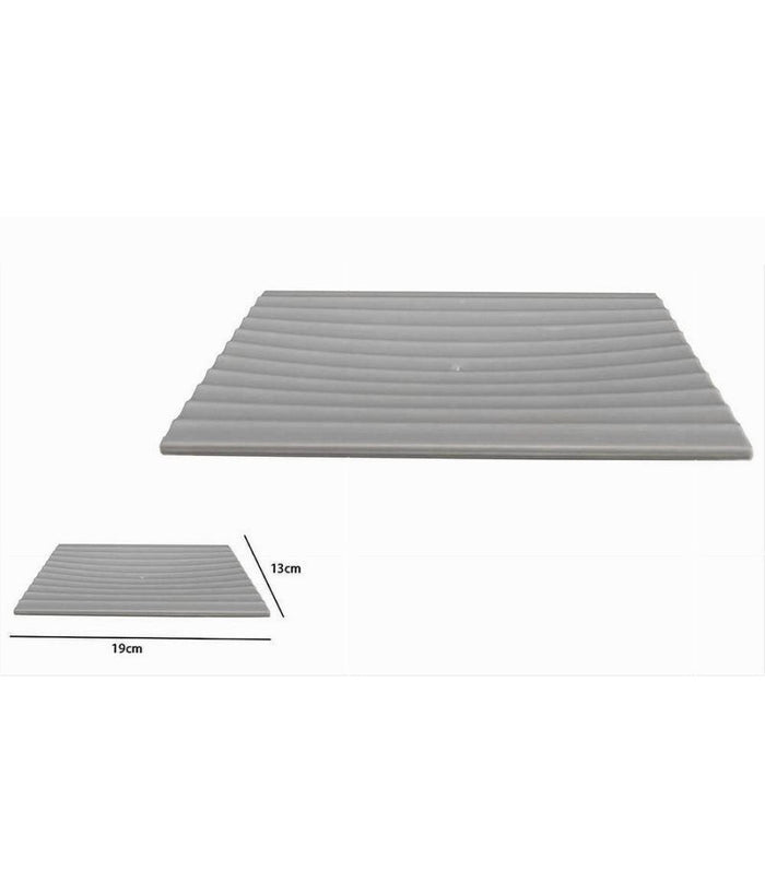 Piatto Piattino Porta Sapone Saponetta Arredo Bagno Grigio Decoro Plissè 59091         