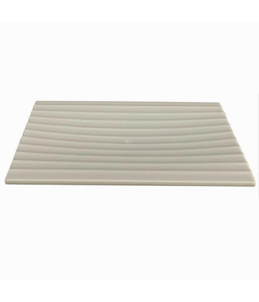 Piatto Piattino Porta Sapone Saponetta Arredo Da Bagno Beige Decoro Plissè 59095         