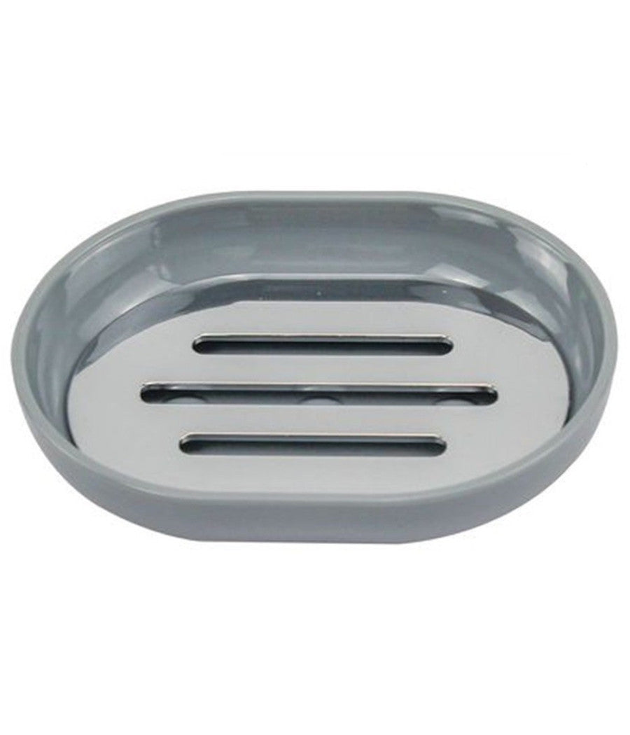 Piatto Piattino Portasapone Saponetta Grigio Chiaro Accessori Arredo Bagno 69472         
