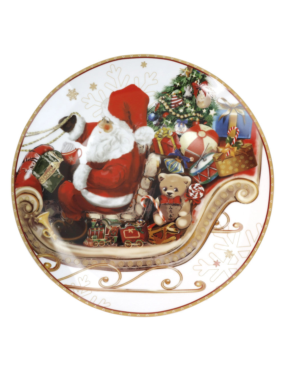 PIATTO PORTATA CHRISTMAS PORCELLANA   (COUPE)
