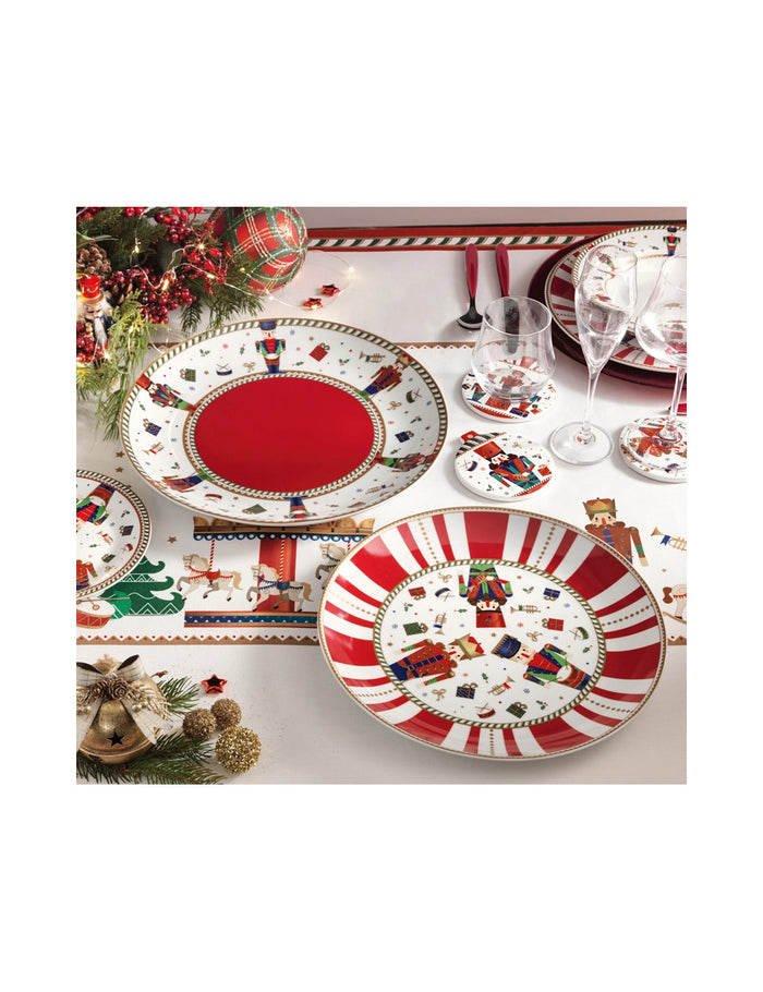 PIATTO PORTATA LO SCHIACCIANOCI PORCELLANA   (interno bianco)