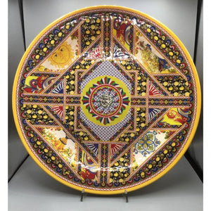 Piatto Tondo da Portata in Melamina da 46 cm Santa Rosalia