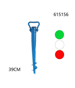 Trade Shop - Picchetto 39cm A Vite Trivella Ombrellone Spiaggia Mare Sabbia Campeggio 615156 -