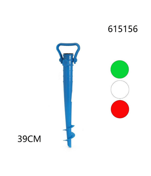 Trade Shop - Picchetto 39cm A Vite Trivella Ombrellone Spiaggia Mare Sabbia Campeggio 615156 -