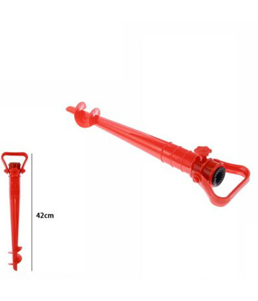 Picchetto Trivella Per Ombrellone Spiaggia Scava Sabbia Supporto Universale 42cm         