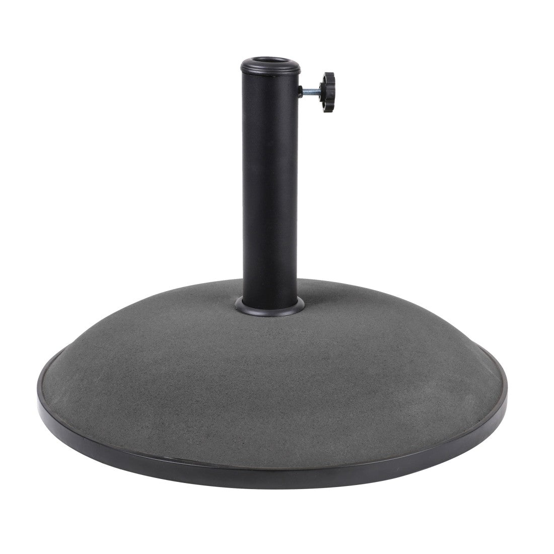 Base per ombrellone in cemento grigio scuro 20 kg - Dimensioni 45x37 cm, diametro interno 35/38/48 mm