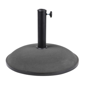 Base per ombrellone in cemento grigio scuro 20 kg - Dimensioni 45x37 cm, diametro interno 35/38/48 mm