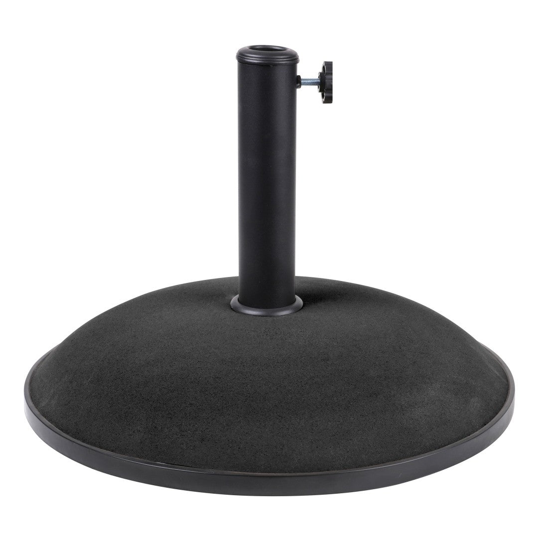 Base per ombrellone in cemento grigio scuro 20 kg - Dimensioni 45x37 cm, diametro interno 35/38/48 mm