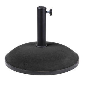 Base per ombrellone in cemento nero 25 kg – Dimensioni 50x37 cm, diametro interno 35/38/48 mm