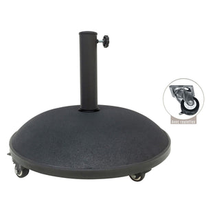 Base per ombrellone in cemento nero 25 kg - Dimensioni 50x37 cm, diametro interno 35/38/48 mm