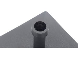 Supporto per ombrellone appesantito con rotelle - Nero