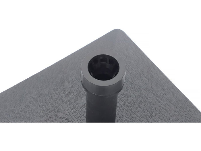 Supporto per ombrellone appesantito con rotelle - Nero